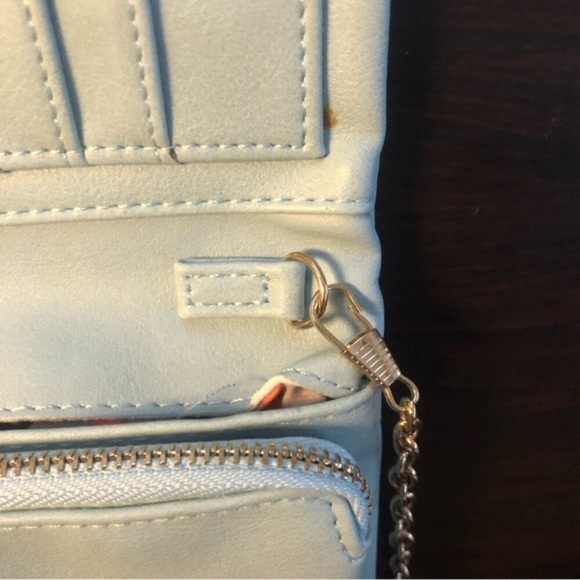 NWOT Blue and Gold Mini
Purse Wallet Clutch w/ Removable Chain Strap - Picture 4 of 13